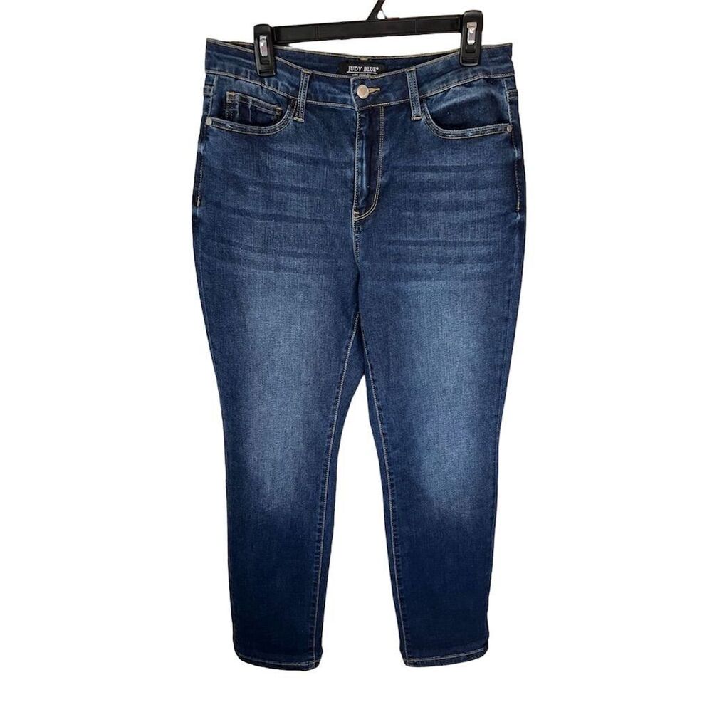 Judy Blue Boyfriend Fit Skinny Jeans Women's Size 11/30 Dark Wash Blue